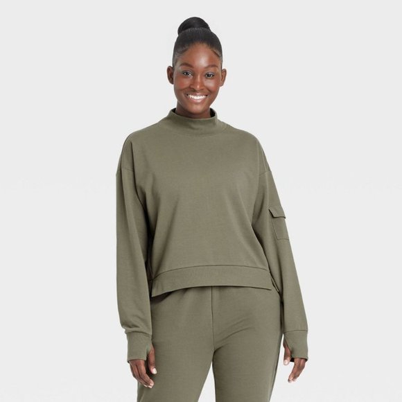 Women's French Terry Butter Wash Sweatshirt (S) (XL) - Picture 4 of 5